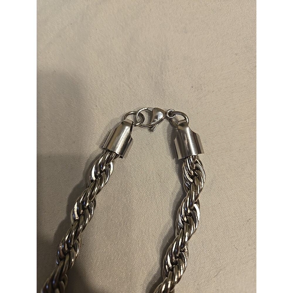 Silver Rope Chain Necklace - Picture 3 of 5